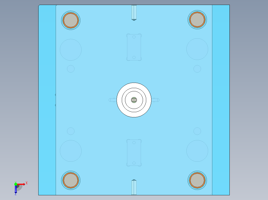 模具整套图Pro_e俯视图