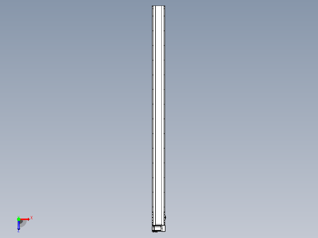 皮带直线轴半封闭可选导轨TPA-HNB-175D-140-L2700-RU-C-P75-N3俯视图