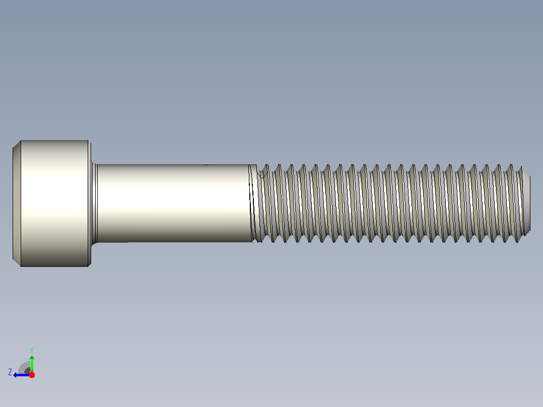 DIN_EN_ISO_4762_M8x45.ipt内六角螺钉右视图