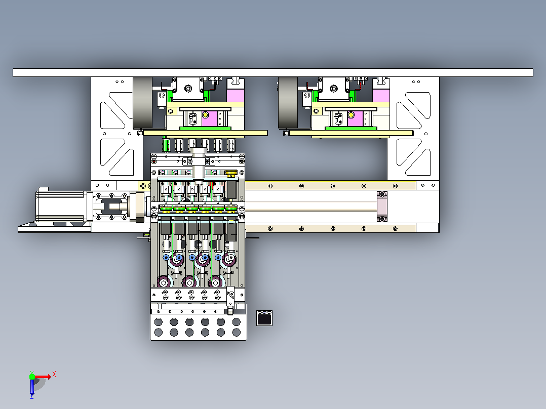 A400 双工位 PCB 板自动植球机俯视图