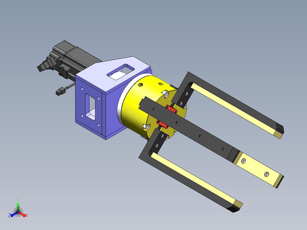 旋转夹紧手爪sw16可编辑正等轴测图