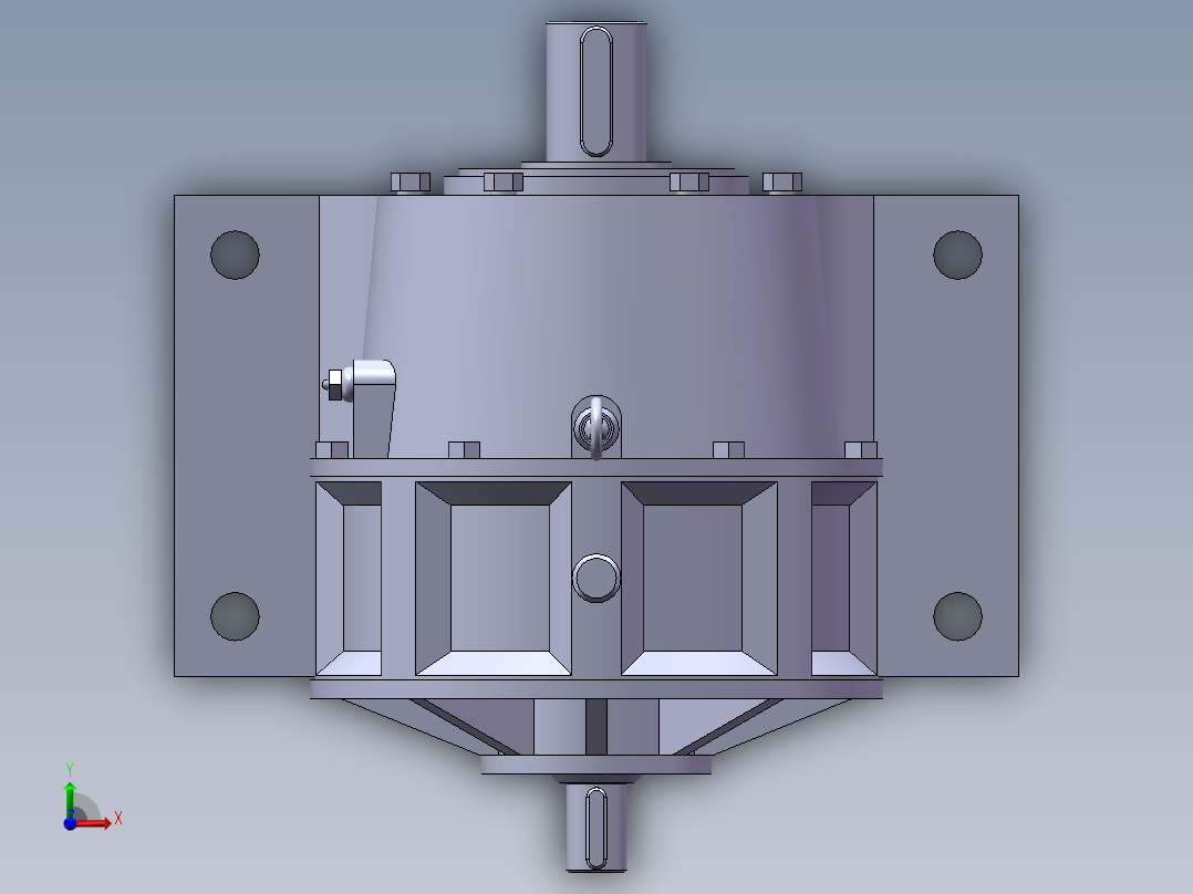 单级卧式摆线针轮减速机[X2]前视图