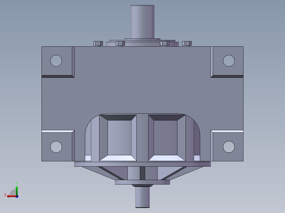 单级卧式摆线针轮减速机[X2]后视图
