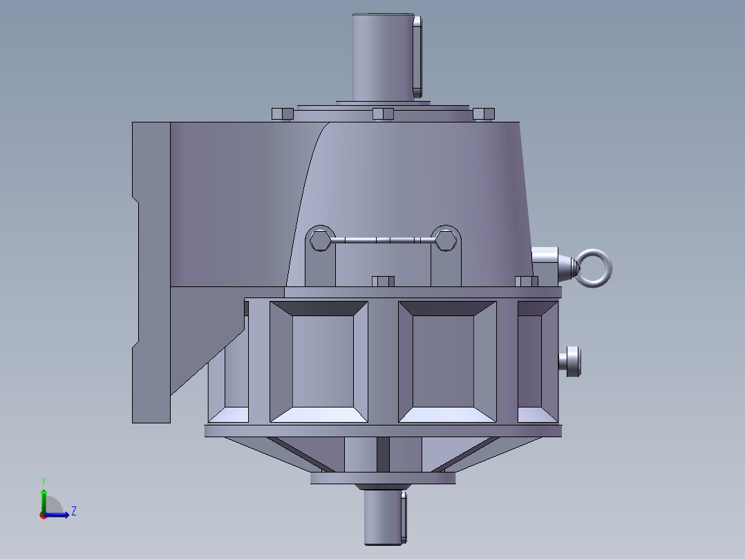 单级卧式摆线针轮减速机[X2]左视图