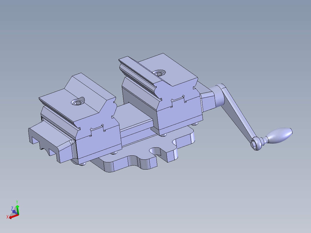机用虎钳台虎口钳cad图纸solidworks三维模型3D建模工程图素材