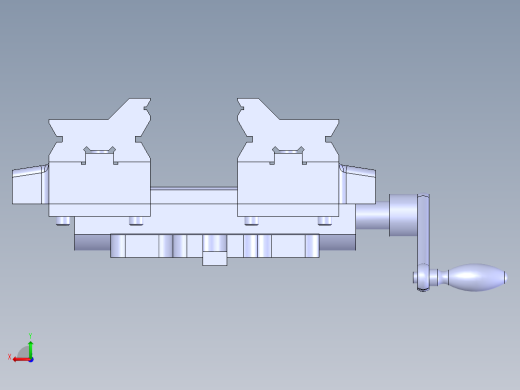 机用虎钳台虎口钳cad图纸solidworks三维模型3D建模工程图素材后视缩略图