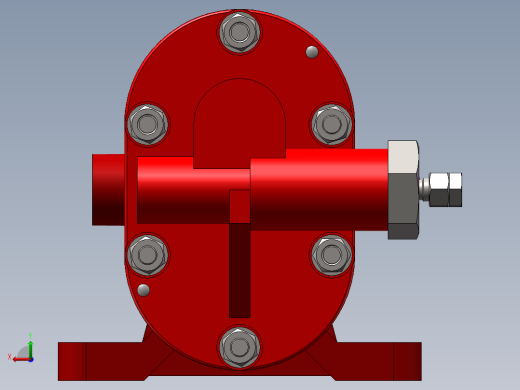齿轮油泵装配体后视缩略图