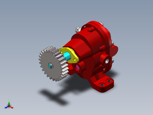 齿轮油泵装配体正等轴测缩略图