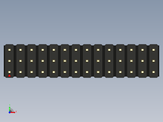 彩色公头100mil（2.54mm）系列-DS1021_black_3x14p_100mil_Type19_rev1.0前视缩略图