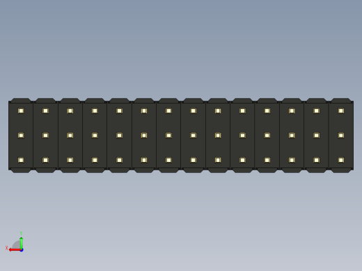 彩色公头100mil（2.54mm）系列-DS1021_black_3x14p_100mil_Type19_rev1.0后视缩略图