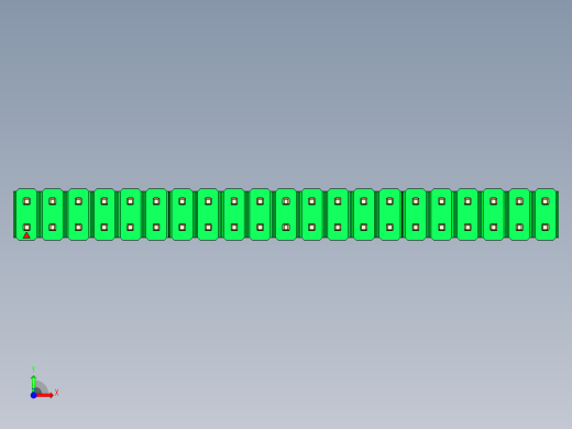 彩色公头100mil（2.54mm）系列-DS1021_green_2x21p_100mil_Type1_rev1.0前视缩略图
