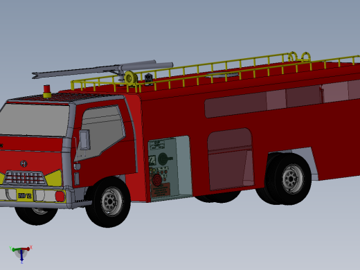 5.消防车 3d模型图纸