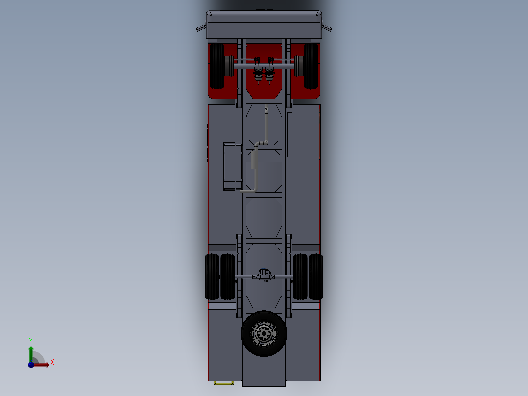5.消防车 3d模型图纸前视图