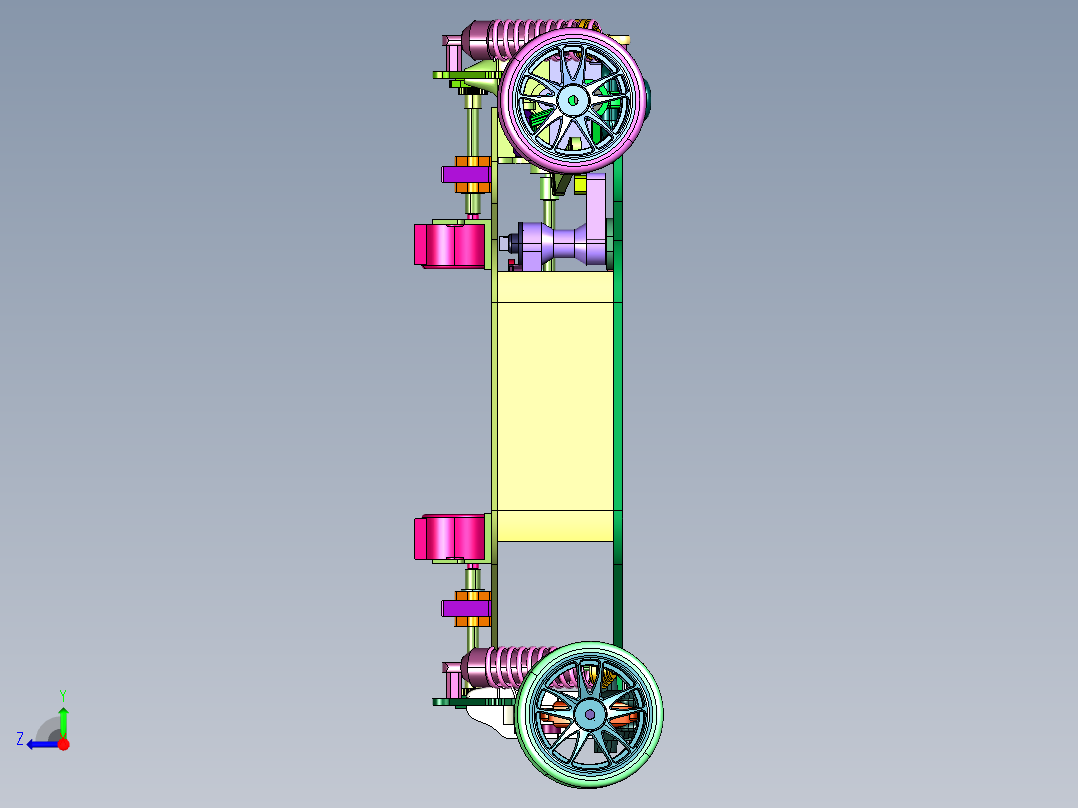 四轮独立悬挂智能遥控车右视图
