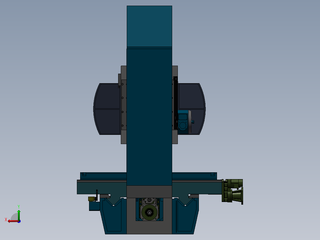 国外立式加工中心模型后视图