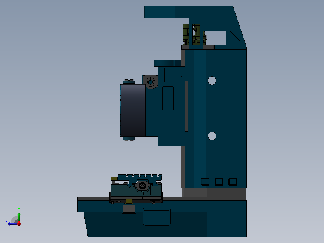 国外立式加工中心模型右视图