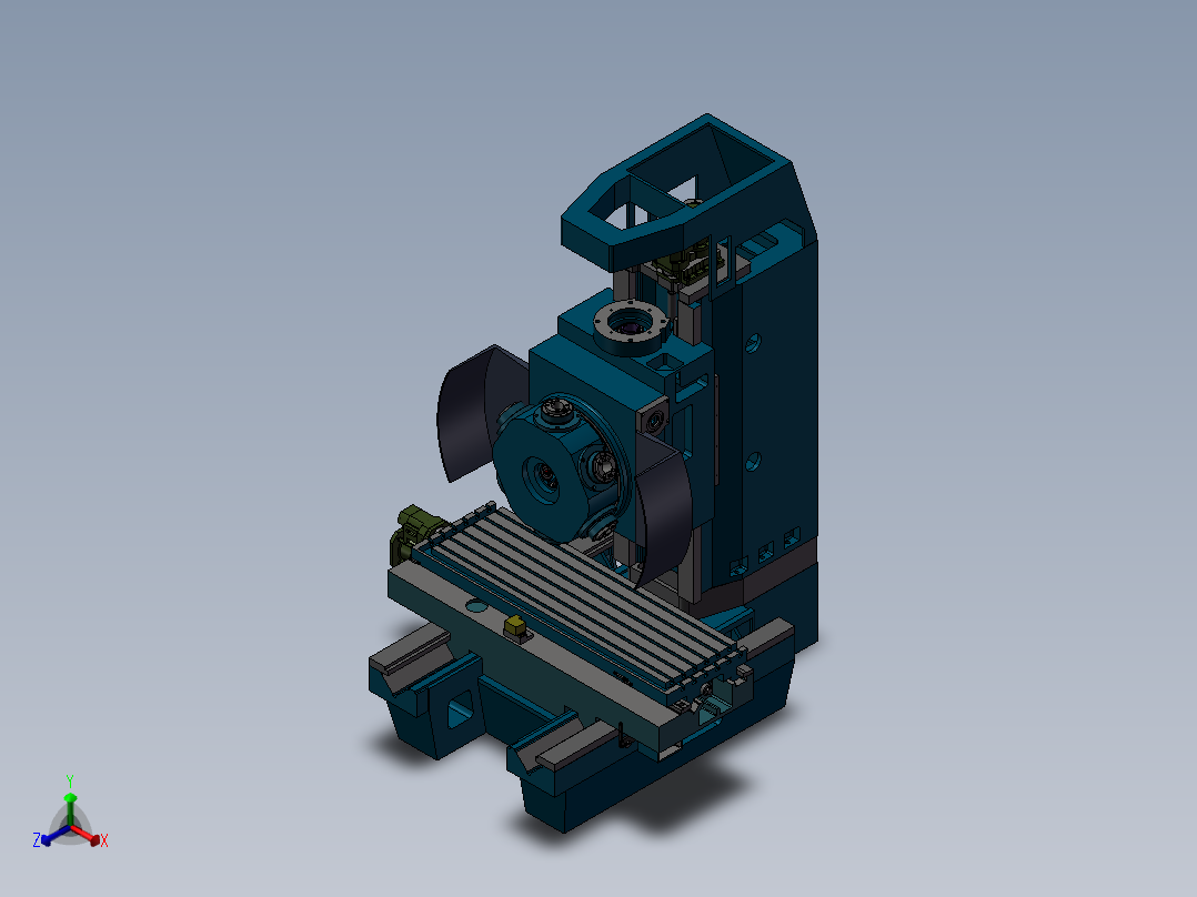 国外立式加工中心模型正等轴测图