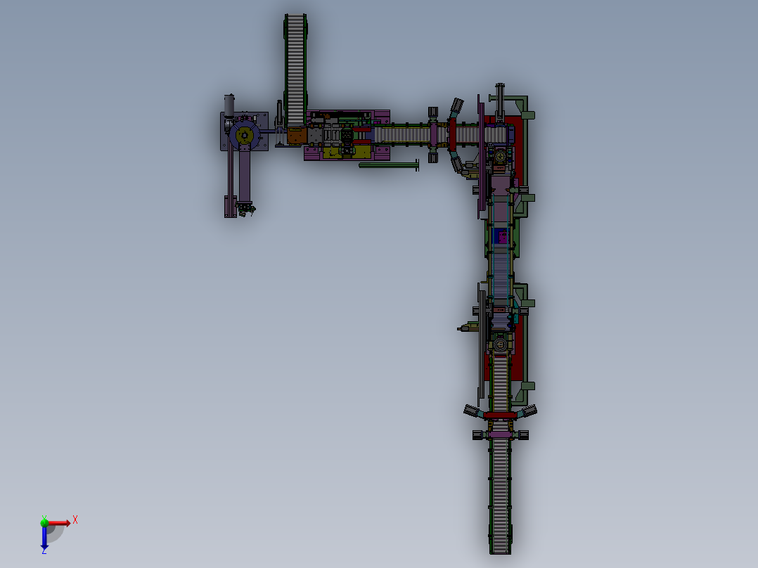 高度自动化灌装生产线俯视图