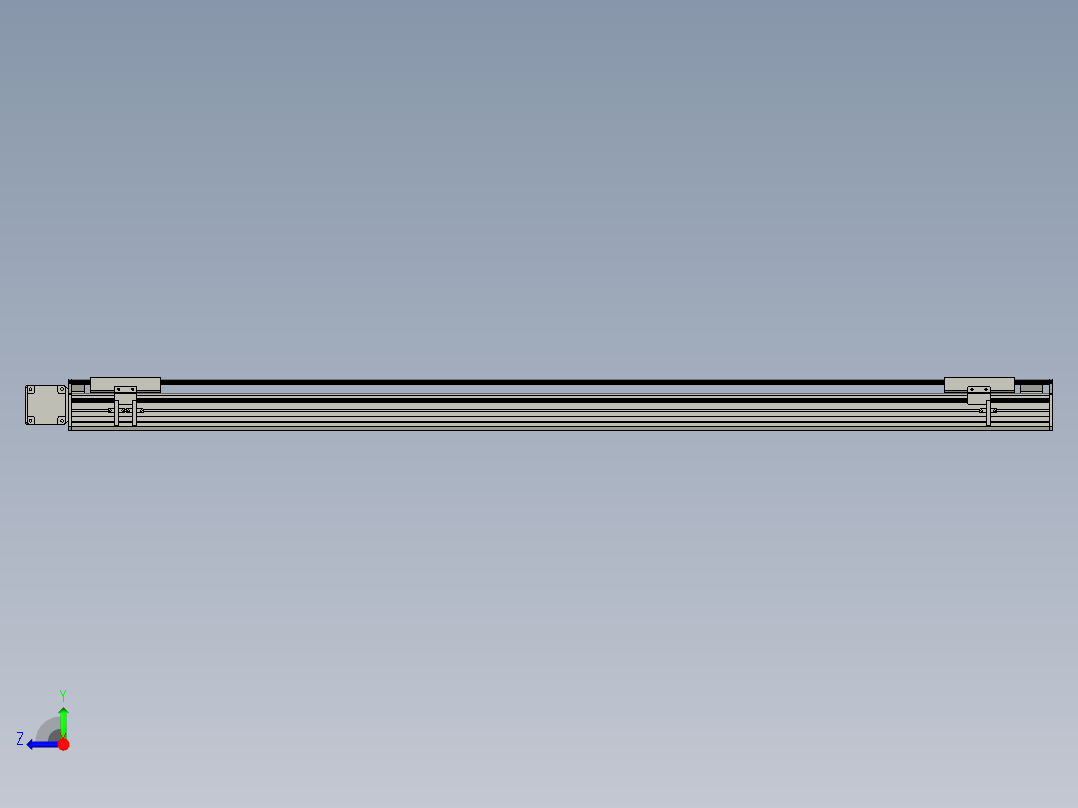 直线模组WG-LHB12-S1300-L(B)设计图纸右视图