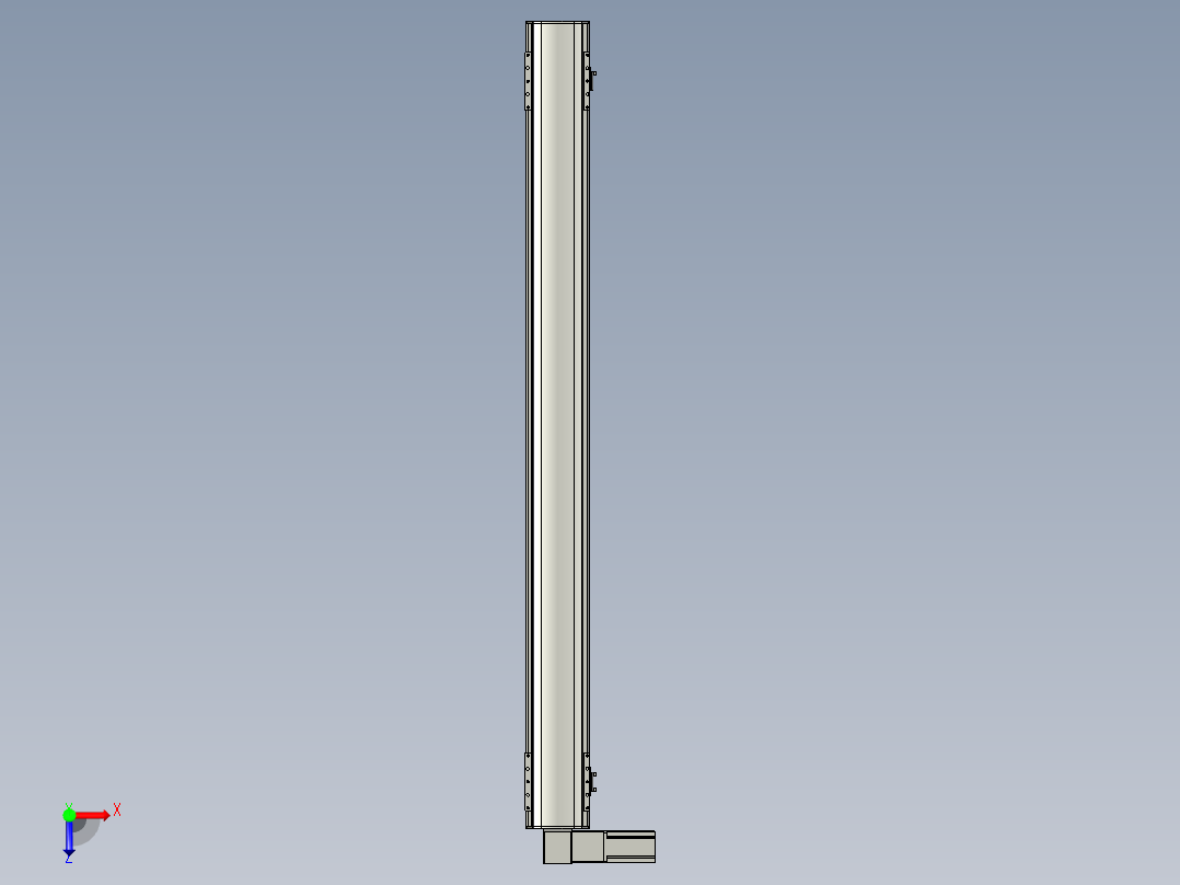 直线模组WG-LHB12-S1300-L(B)设计图纸俯视图