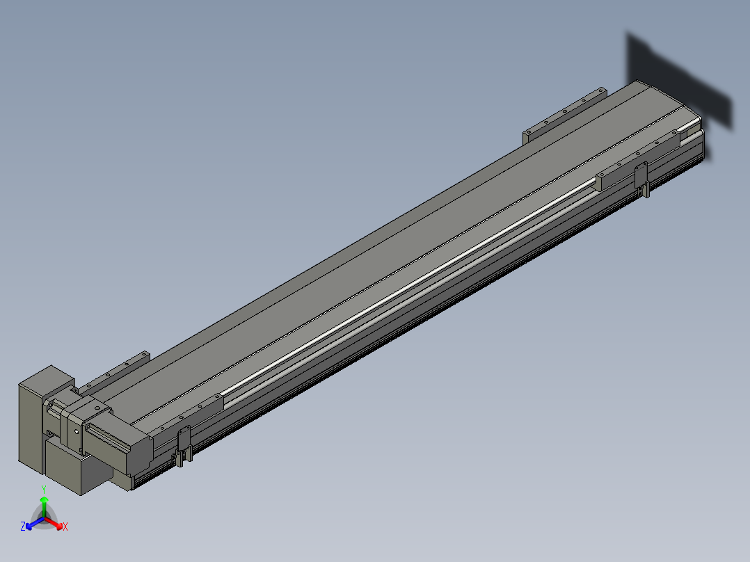 直线模组LHB21-L40-S1300-LU设计图纸主视图