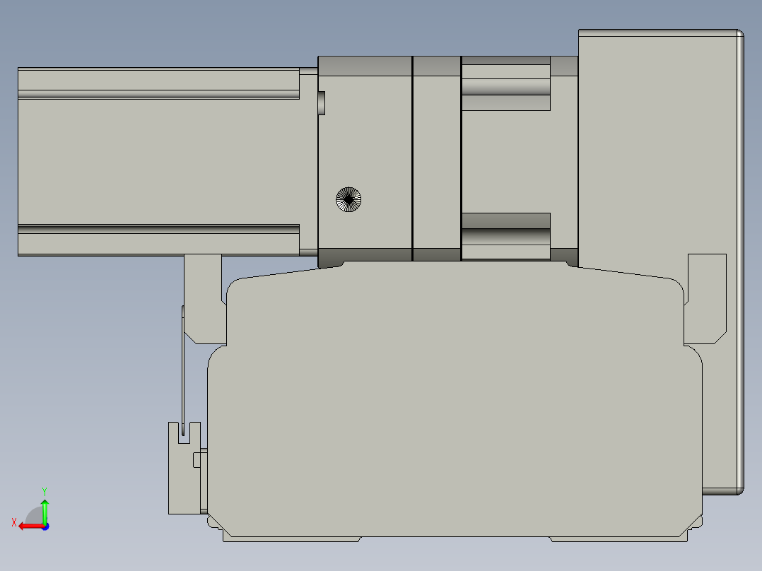 直线模组LHB21-L40-S1300-LU设计图纸后视图