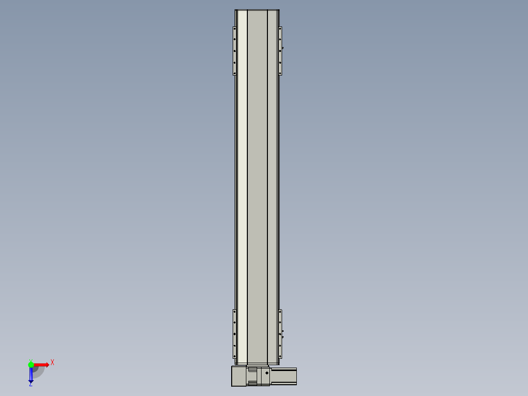 直线模组LHB21-L40-S1300-LU设计图纸俯视图