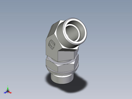 卡套式工业通用硬管接头EO_Adjustable_locknut_45_deg_elbow_VEE18LROMDCF