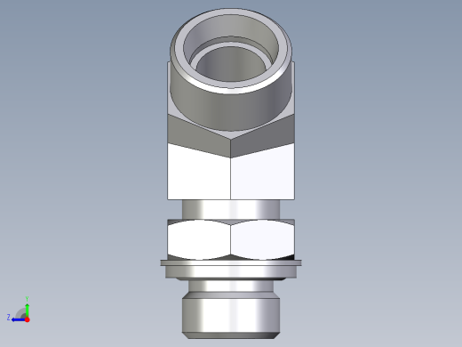 卡套式工业通用硬管接头EO_Adjustable_locknut_45_deg_elbow_VEE18LROMDCF右视缩略图