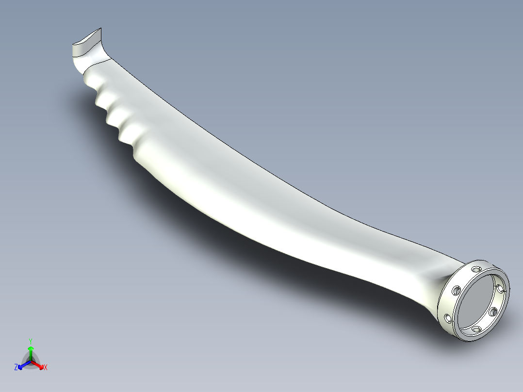 涡轮 叶片 涡扇 (22)正等轴测图