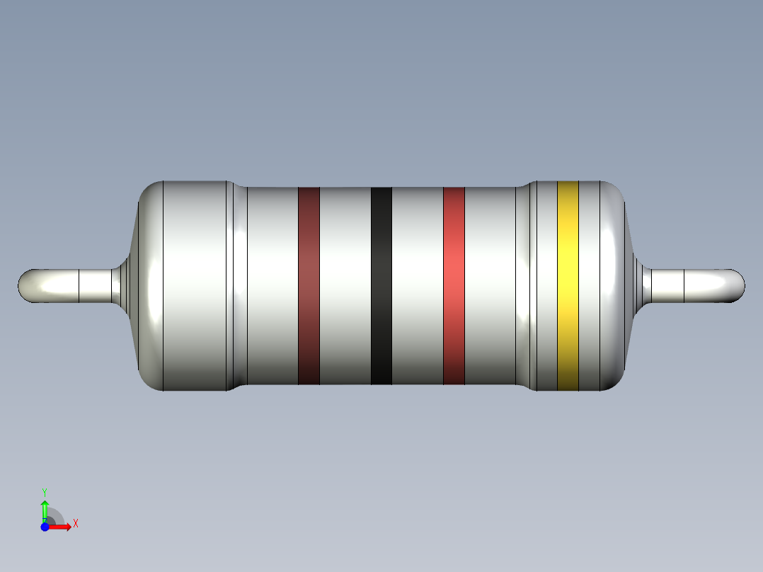 无源元件封装-RES-1W-HH-MO前视图