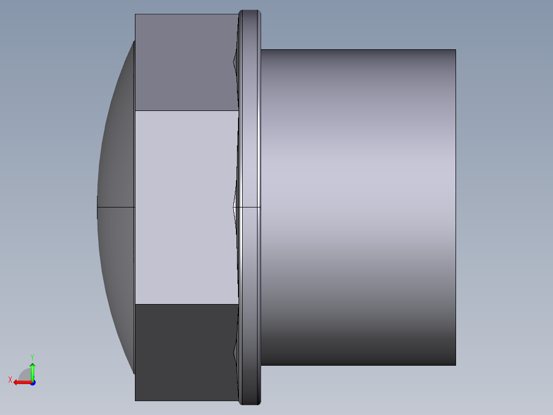 8PFV (A) BSP螺纹插头后视图