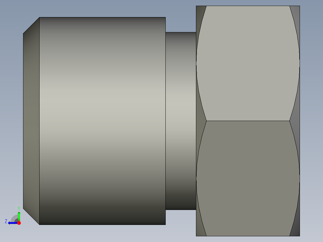 卡套式工业通用硬管接头6_pnu-s右视图