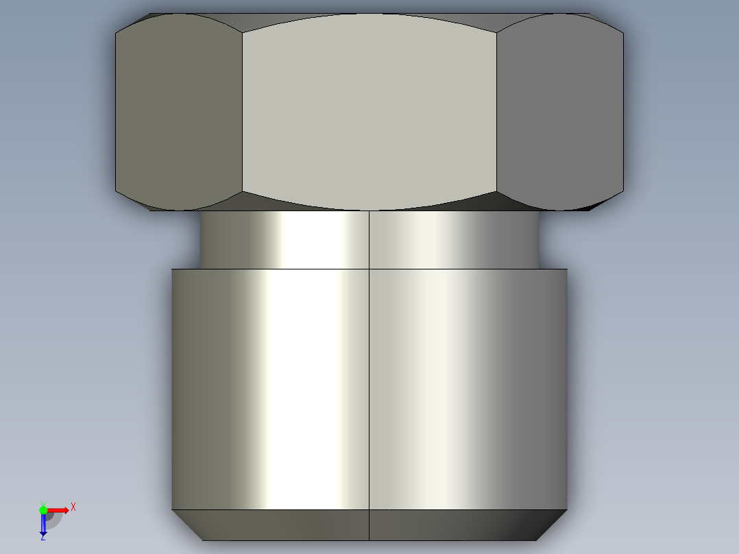 卡套式工业通用硬管接头6_pnu-s俯视图