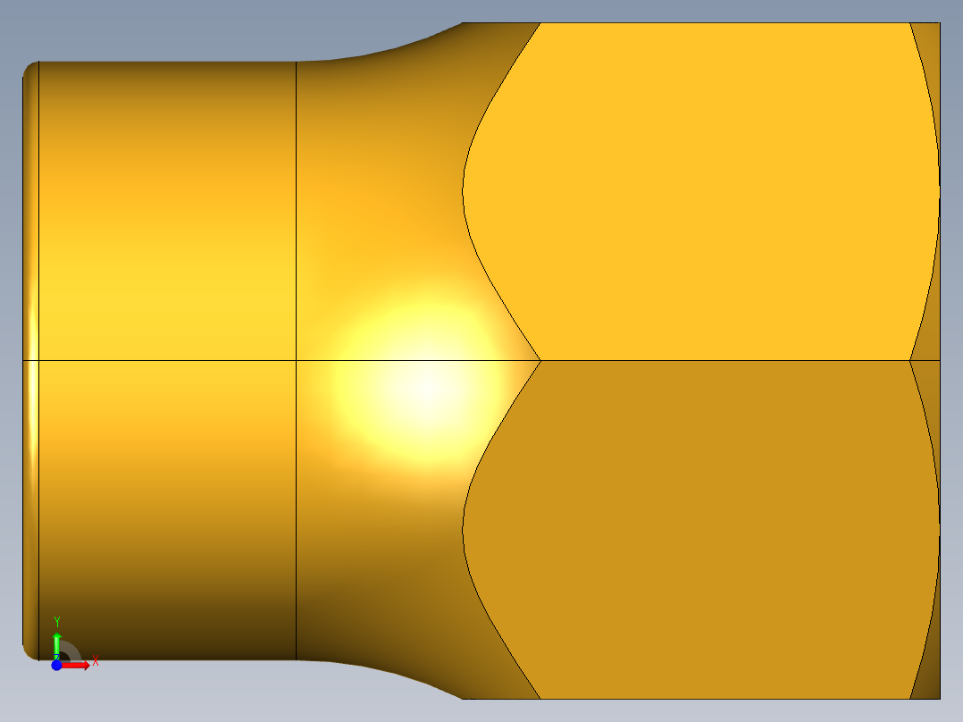 扩口式工业通用硬管接头Long Forged Nut 14FL-10前视图