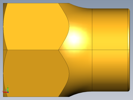 扩口式工业通用硬管接头Long Forged Nut 14FL-10后视缩略图