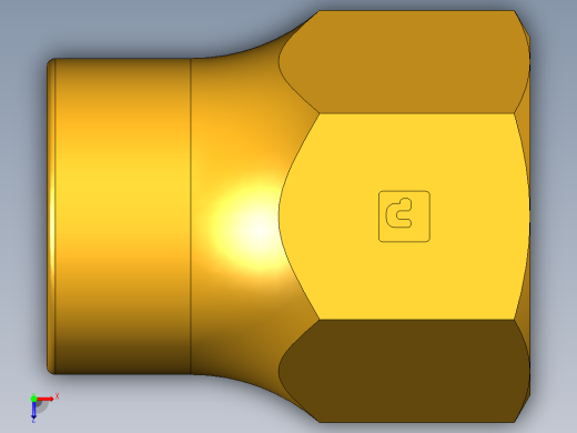 扩口式工业通用硬管接头Long Forged Nut 14FL-10俯视缩略图