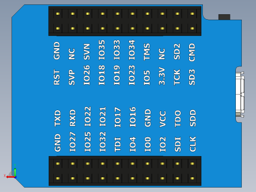 Wemos ESP32 D1 Mini开发板后视缩略图