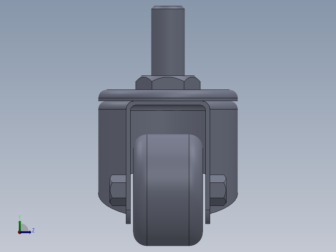 40万向轮左视图