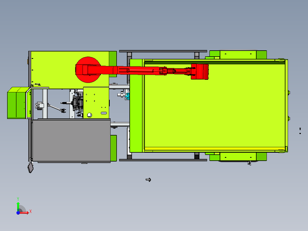 轮式随车挖前视图