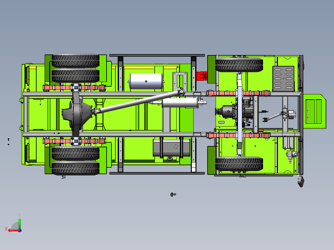 轮式随车挖后视图