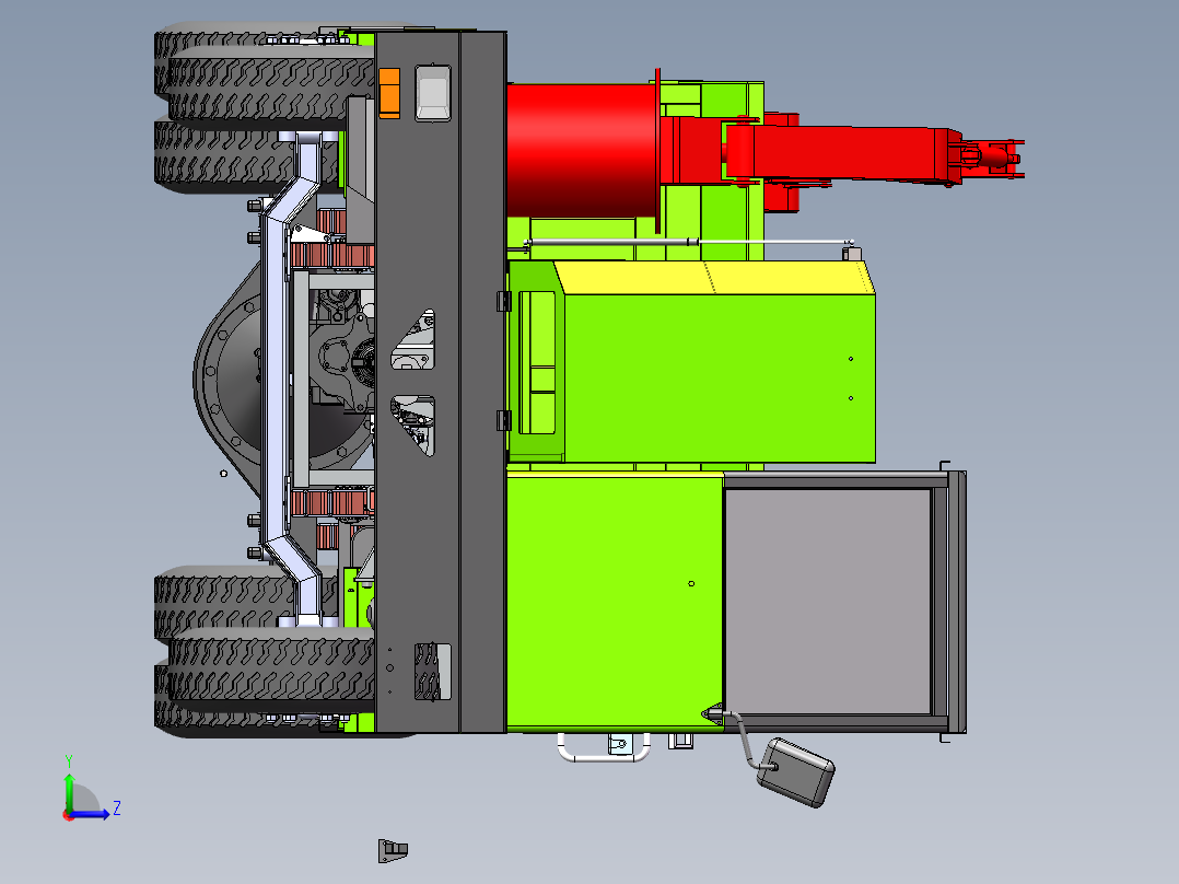 轮式随车挖左视图