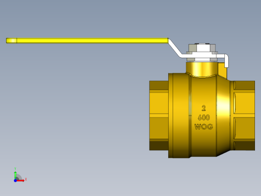管道手动球阀-水管开关阀-手动阀门铜球阀DN50前视缩略图