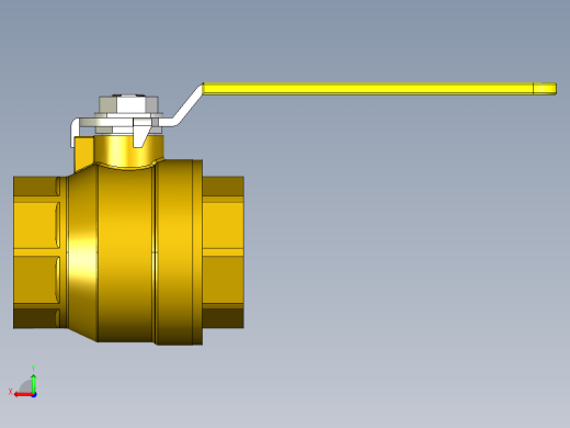 管道手动球阀-水管开关阀-手动阀门铜球阀DN50后视缩略图