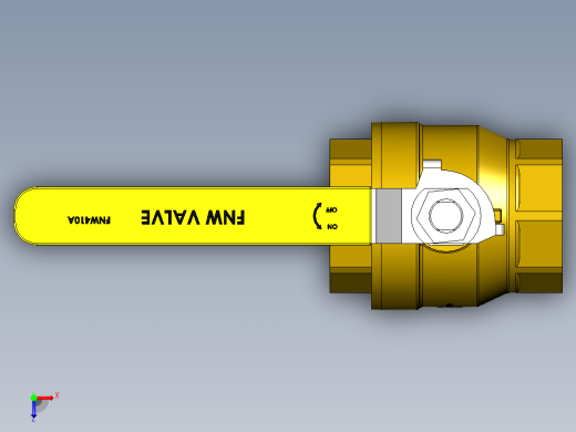 管道手动球阀-水管开关阀-手动阀门铜球阀DN50俯视缩略图