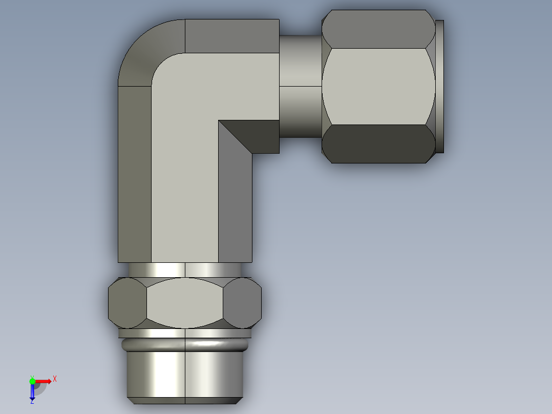 卡套式工业通用硬管接头10_cc5bu-s俯视图