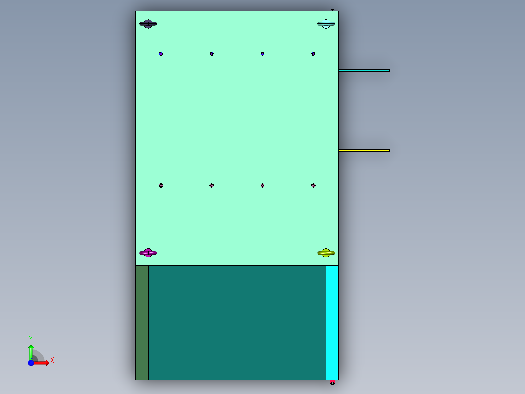 开式交流金属封闭开关柜前视图