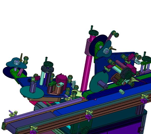 药盒方盒封口侧面对角贴标机