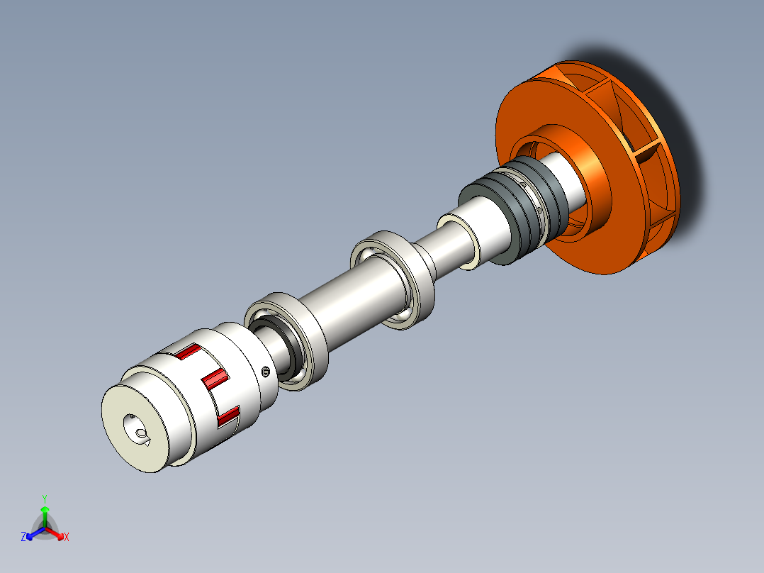 离心泵正等轴测图