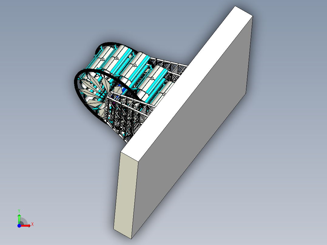 旋转车库前视图
